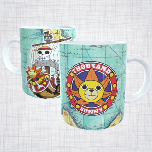 Caneca Porcelana Barco Thousandy Sunny One Piece