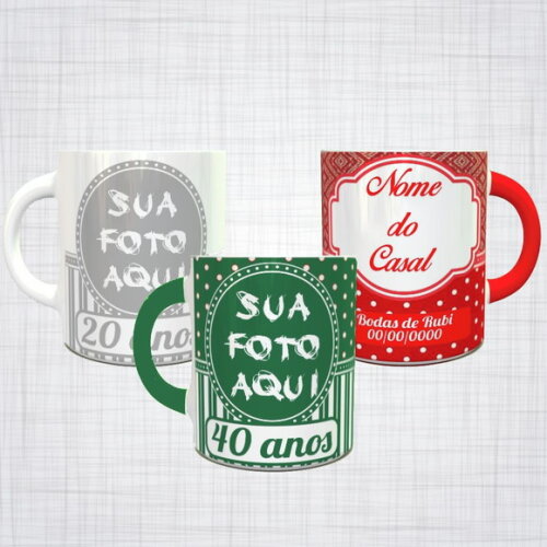 Caneca Porcelana Bodas De Casamento Personalizada
