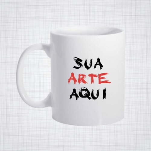 Caneca Porcelana Branca 325 ml Personalizada