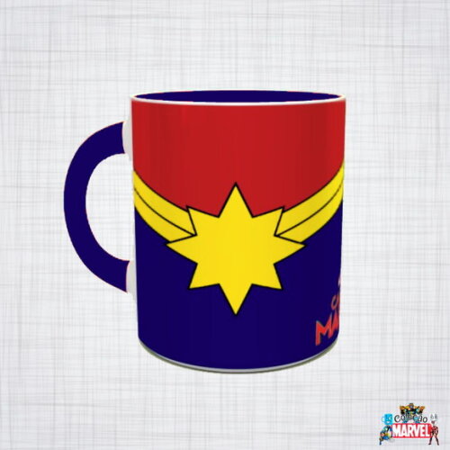 Caneca Porcelana Capitã Marvel