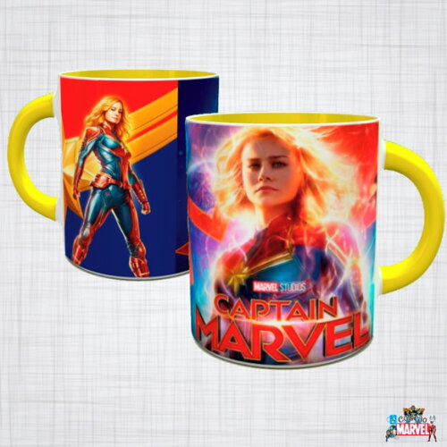 Caneca Porcelana Capitã Marvel carol danvers