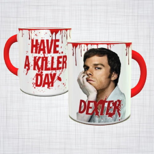 Caneca Porcelana dexter serie 2 modelos para escolher