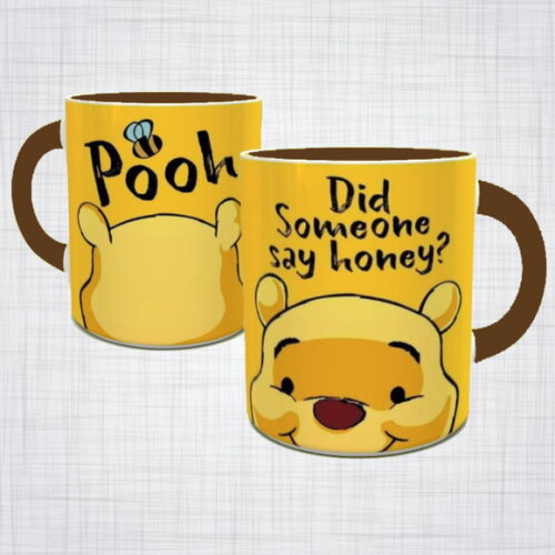 Caneca Porcelana do Pooh ursinho Pooh