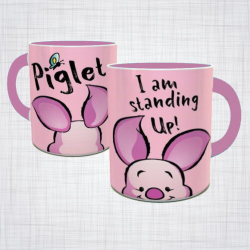 Caneca Porcelana do Leitão ursinho Pooh