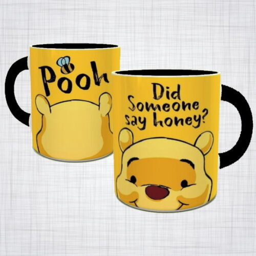 Caneca Porcelana do Pooh ursinho Pooh