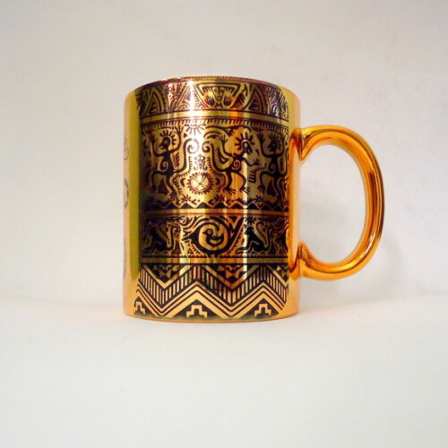 Caneca Porcelana Dourada Prata rosa Metalizada Personalizada