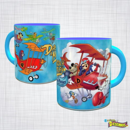 Caneca Porcelana Esquadrilha Abutre Mutley Dick Vigarista