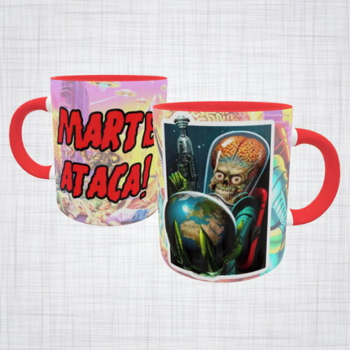 Caneca Porcelana Filme Marte ataca
