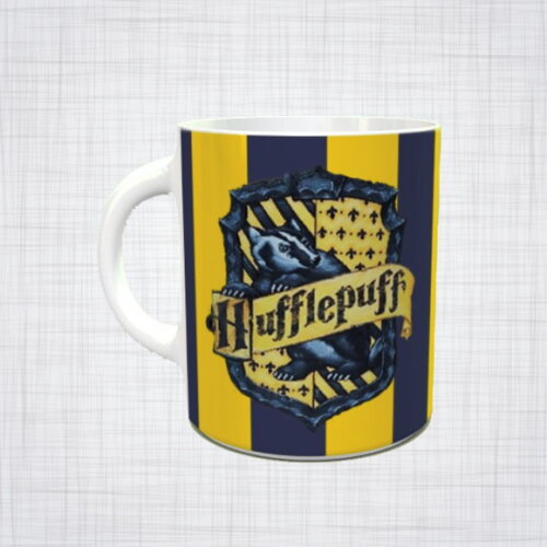 Caneca Porcelana Harry Potter casa Lufa Lufa