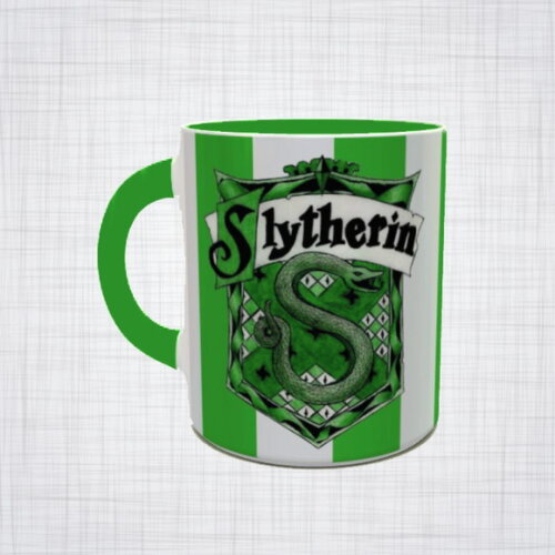 Caneca Porcelana Harry Potter casa Sonserina