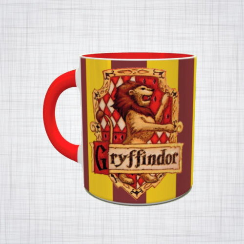 Caneca Porcelana Harry Potter casa Grifinória