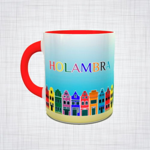 Caneca Porcelana holambra cidade das flores