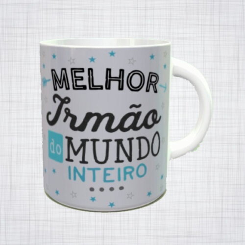 Caneca Porcelana irmão melhor irmão do mundo inteiro