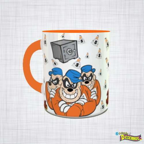 Caneca Porcelana Irmãos metralha disney