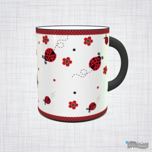 Caneca Porcelana Joaninha