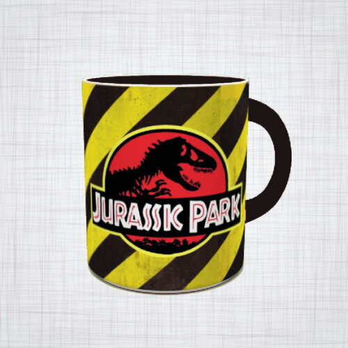 caneca porcelana jurassic park filme parque dos dinossauros