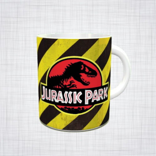 caneca porcelana jurassic park filme parque dos dinossauros