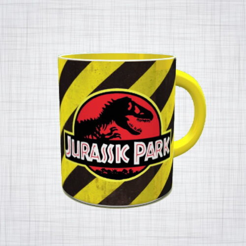 caneca porcelana jurassic park filme parque dos dinossauros