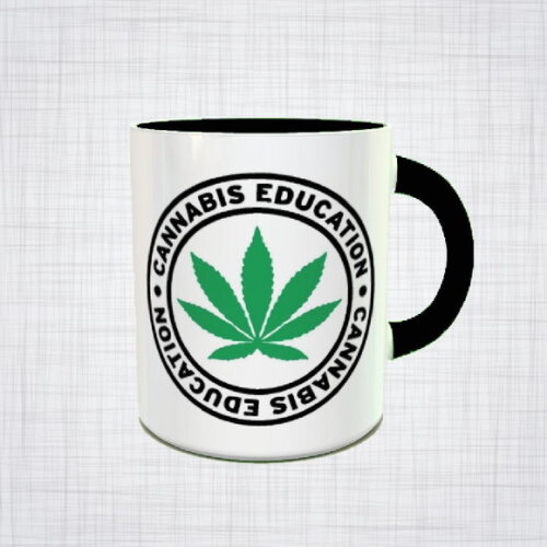 Caneca Porcelana Maconha Cannabis Education Diversas Cores