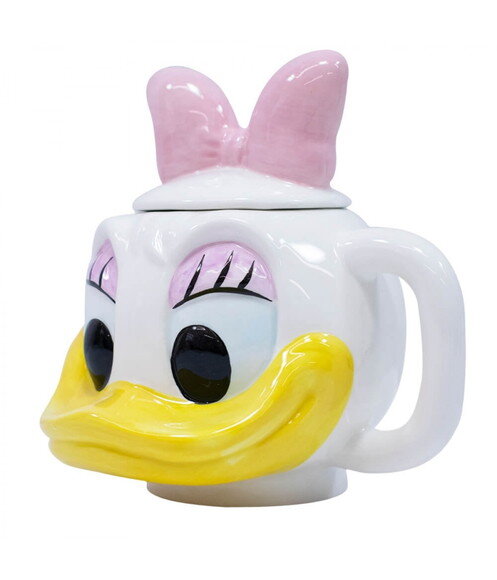 caneca porcelana Margarida disney 3D com tampa 470 ml