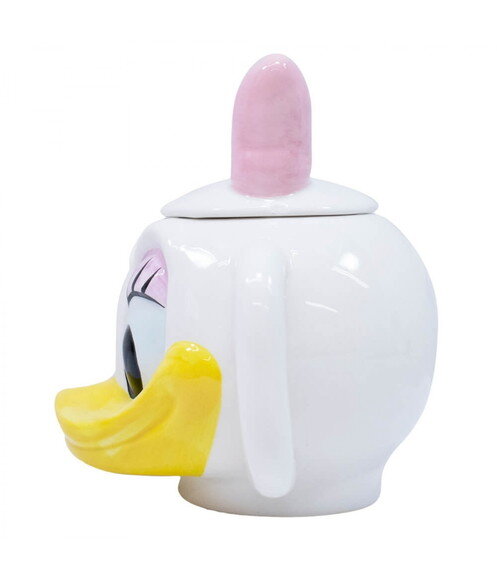 caneca porcelana Margarida disney 3D com tampa 470 ml