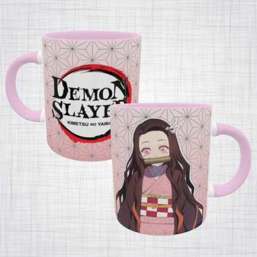 Caneca Porcelana Nezuko Kamado Demon Slayer Kimetsu no Yaiba