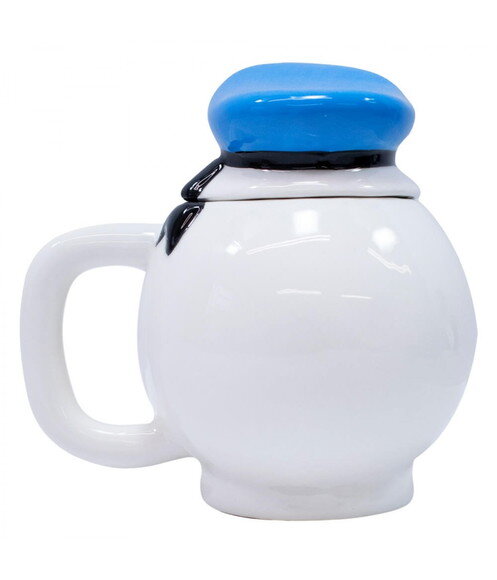 caneca porcelana pato donald disney 3D com tampa 470 ml