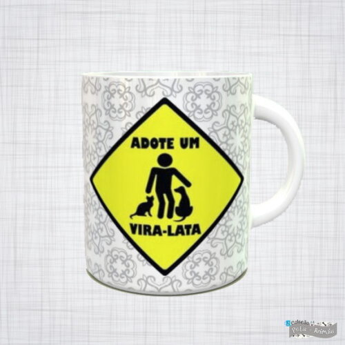 Caneca Porcelana pet se virei lata nao me lembro vira lata