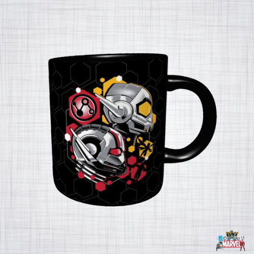 Caneca Porcelana Preta Homem Formiga E A Vespa