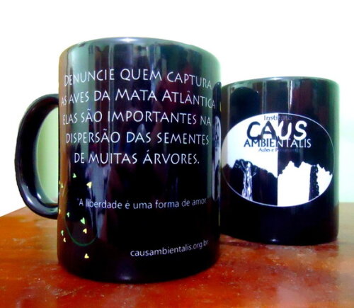 Caneca Porcelana Preta Personalizada 325 Ml