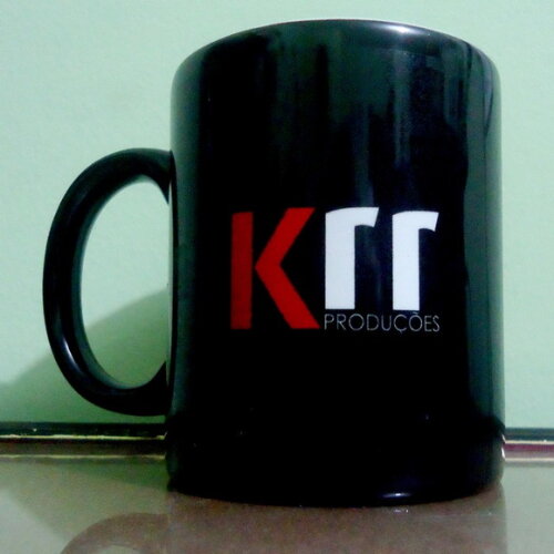 Caneca Porcelana Preta Personalizada 325 Ml