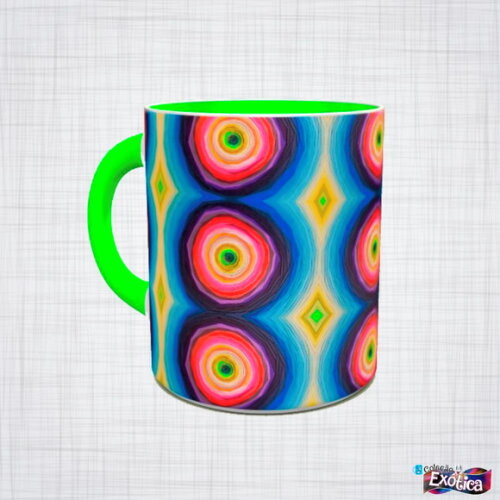 Caneca porcelana psicodelica