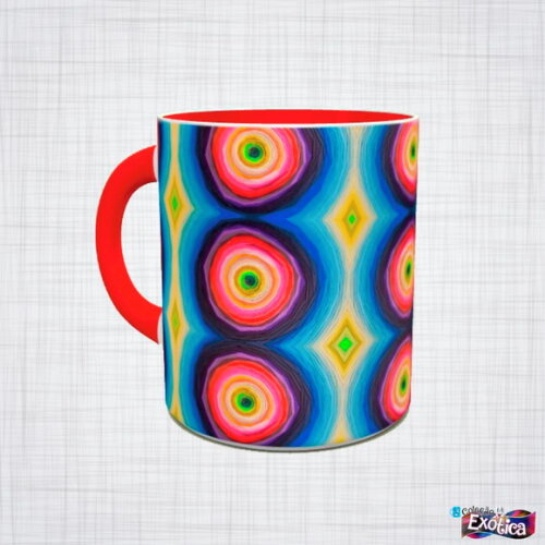 Caneca porcelana psicodelica