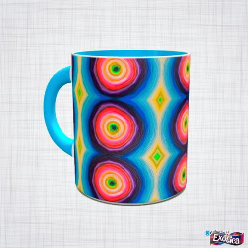 Caneca porcelana psicodelica