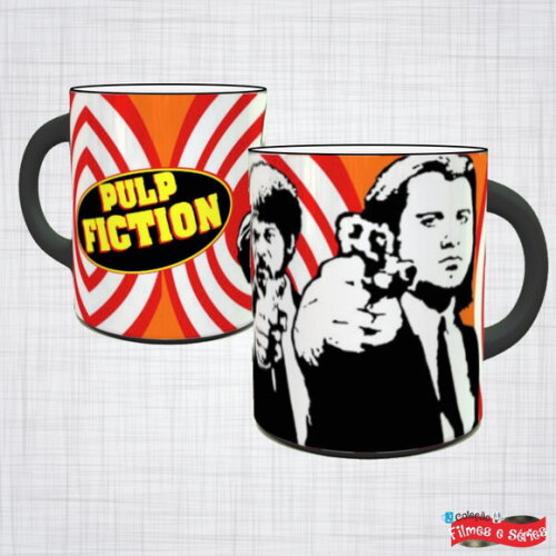 Caneca Porcelana Pulp Fiction Tempo De Violencia Tarantino
