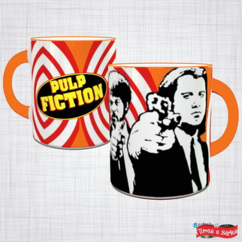 Caneca Porcelana Pulp Fiction Tempo De Violencia Tarantino
