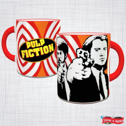 Caneca Porcelana Pulp Fiction Tempo De Violencia Tarantino