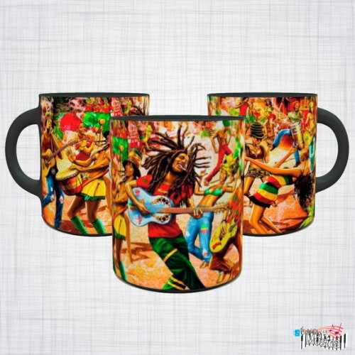 Caneca Porcelana Reggae Bob Marley Festa Reggae