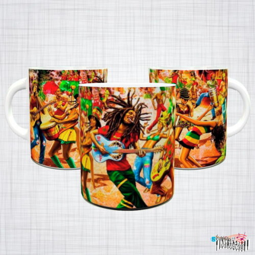 Caneca Porcelana Reggae Bob Marley Festa Reggae