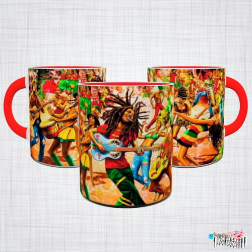 Caneca Porcelana Reggae Bob Marley Festa Reggae