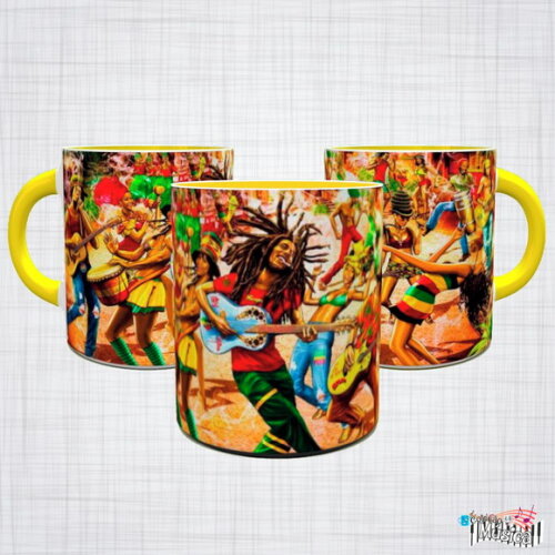 Caneca Porcelana Reggae Bob Marley Festa Reggae