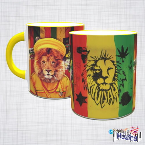 Caneca Porcelana Reggae Leão De Juda