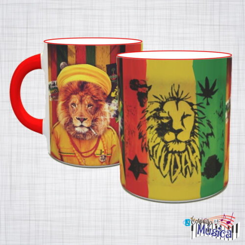 Caneca Porcelana Reggae Leão De Juda