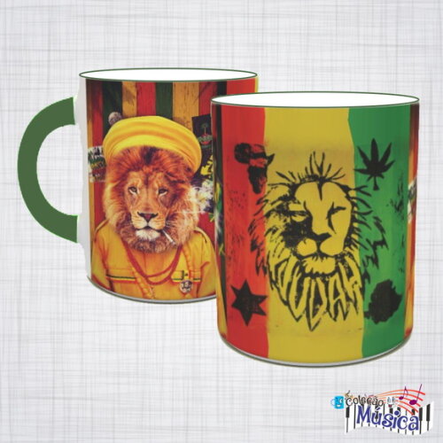 Caneca Porcelana Reggae Leão De Juda