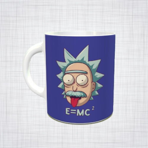 Caneca Porcelana Ricky e Morty Albert Einstein várias cores