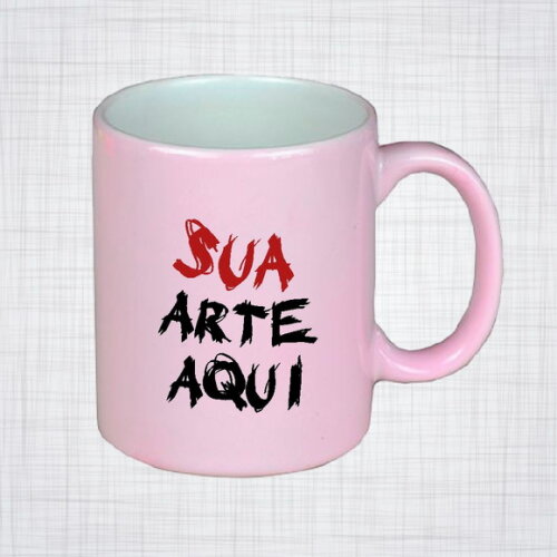 Caneca Porcelana rosa Personalizada