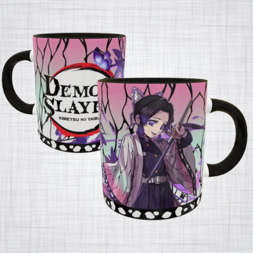 Caneca Porcelana Shinobu Kocho Demon Slayer Kimetsu no Yaiba