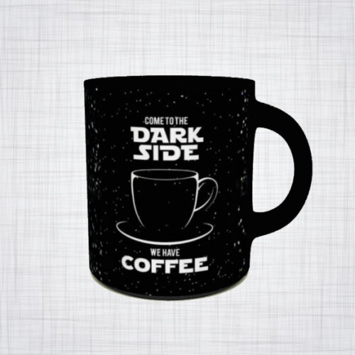 Caneca Porcelana Star Wars preta come to the dark side