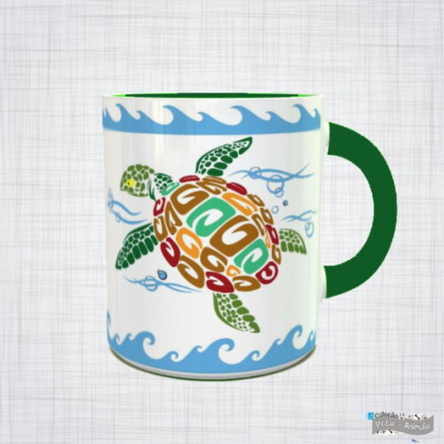 Caneca Porcelana tartaruga marinha