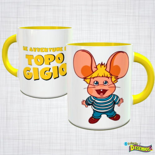Caneca Porcelana Topo Gigio